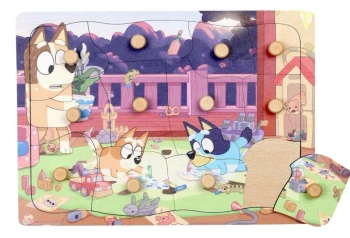 Puzzle z uchwytami drewniane 12el - MICKI