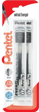 Wkład do piór kulkowych EnerGel LR7 czarny 2 szt. - PENTEL