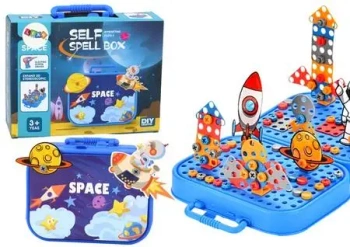 Układanka Kosmos DIY walizka 228el - Leantoys