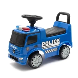 Jeździk Mercedes Police niebieski dźwięk - Baby Mix