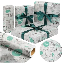 Papier miętowo szary New York X-Strong 57cmx25m - PaperHit