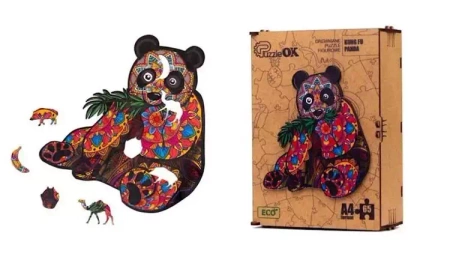 Puzzle drewniane eko 65 Kung Fu Panda A4 - PuzzleOK