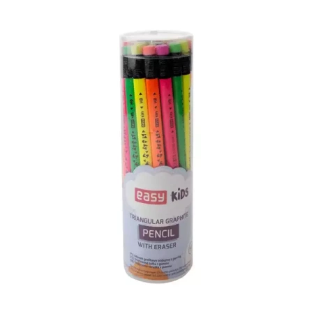 Ołówek Fluo jumbo z gumką (24szt) EASY - Easy Stationery