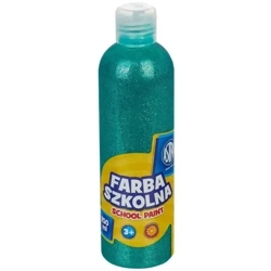 Farba szkolna naturalna tempera Astra 250 ml brokatowa zielona (jadeit) - ASTRA art-pap