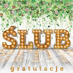 Karnet KW ślub Napis boho - Henry