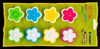 Magnesy Outline kwiaty 8szt - Fandy