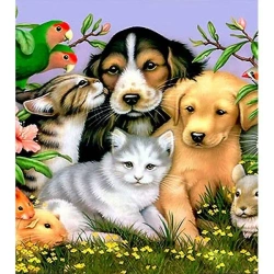 Mozaika diamentowa 5D - Zwierzęta 40x30cm - Titanum