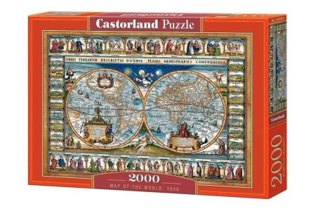 Puzzle 2000 Mapa Świata CASTOR - Castorland