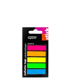 Zakładki indeksujące proste 5 kolorów GRAND