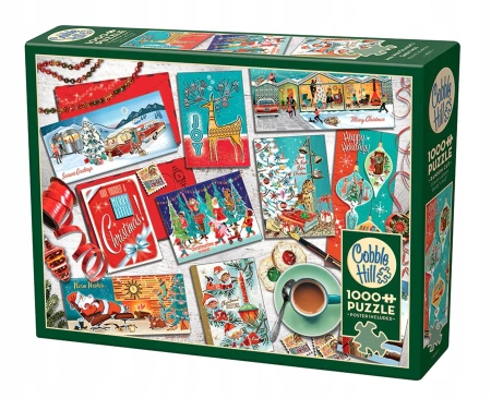 Puzzle Cobble Hill 1000 elementów Cobble Hill Puzzle 1000 el. Kartki świąteczne 625012402170