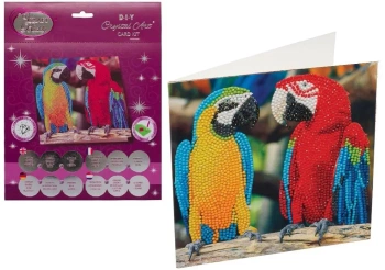 Diamentowa mozika Papugi 18x18cm - Pro Kids