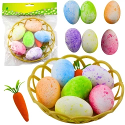 Ozdoby wielkanocne w koszyczku 7szt - Leantoys