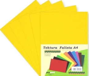Tektura A4 falista żółta 5szt - Penword
