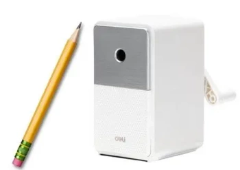 Strugaczka na korbkę z pojemnikiem biała - Leantoys