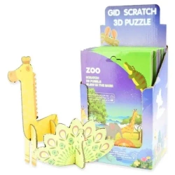 Puzzle 3D zdrapki świecące w ciemności Safari - Robe