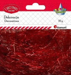 Włos anielski 20g czerwony metaliczny - Titanum