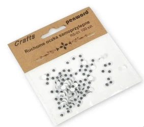 Ruchome oczka samoprzylepne 5mm 100szt - Penword