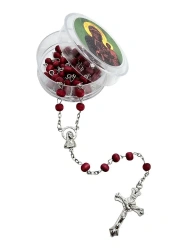 Różaniec zapachowy bordowy w pudełku - Art Sacrum