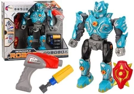 Robot do skręcania światła dźwięk turkusowy - Leantoys