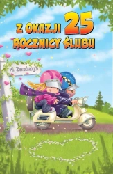 Karnet okolicznościowy Rocznica Ślubu 25 - Trend