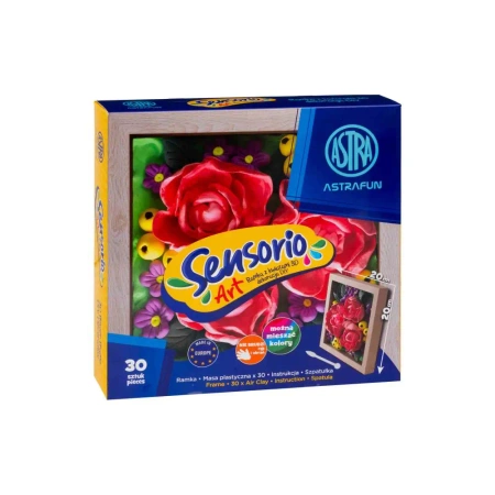 Masa plastyczna Sensorio Art Piwonie z ramką 30 kolorów - ASTRA art-pap