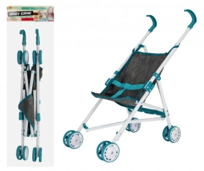 Wózek parasolka dla lalek metalowy szary - MEGA CREATIVE