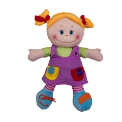 Lalka szmacianka w fioletowej sukience - Askato