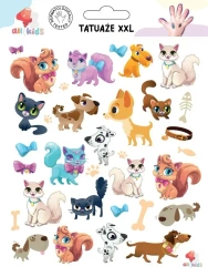 Tatuaże zmywalne dla dzieci Psy i koty XXL - Praca zbiorowa