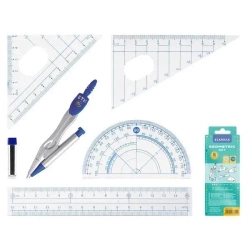 Cyrkiel + zestaw geometryczny - STARPAK