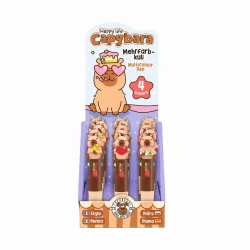 Display Długopis wielokolorowy Kapibara z figurką mix kolorów 15szt. 966797 - TRENDHAUS