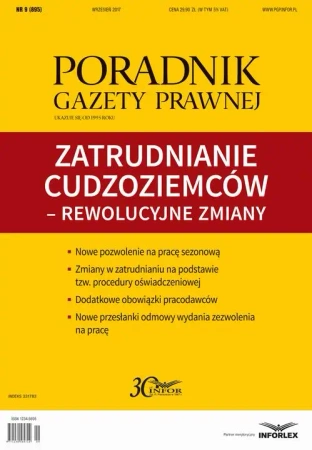 eBook Zatrudnianie cudzoziemców w Polsce (PGP 9/2017) - INFOR PL SA