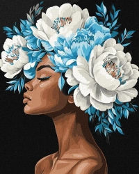 Malowanie po numerach - Niebieska harmonia 40x50cm - Ideyka