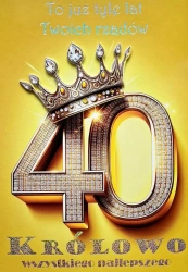 Karnet Urodziny 40 3K - YEKU