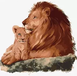 Malowanie po numerach - Obok taty 40x40 - Ideyka