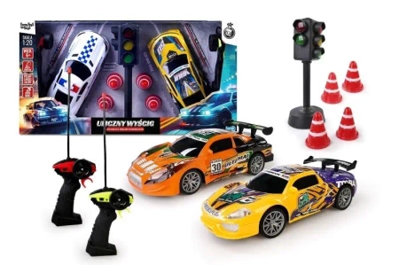 Zestaw auto pościg policyjny R/C 2szt mix - Artyk
