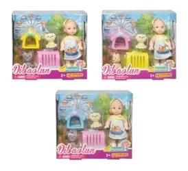 Lalka z pieskami MIX - SWEDE