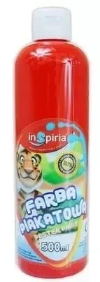 Farba plakatowa czerwona 500ml - InSpiria