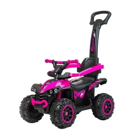 Jeździk z rączką różowy - Baby Mix