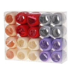 Wstążka kokon matowy 20m mix (20szt) ROZETTE