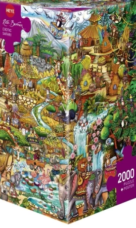 Puzzle 2000 elementów Egzotyczne safari - Heye