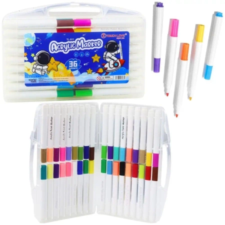 Markery akrylowe 36szt - Leantoys