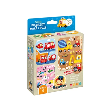 CzuCzu Puzzle Pojazdy małe i duże - Bright Junior Media