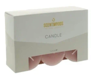 Rustykalna świeca w kolorze Flamingo 5x5cm 6szt - ScentMoods