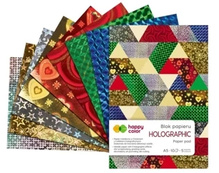 Blok holographic A5/10K 70g 5 kolorów HAPPY COLOR - GDD