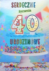 Kartka okolicznościowa Urodziny 40 TS42 - Trend
