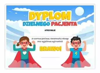 Dyplom A4 dzielnego pacjenta - Super Dzieci 10szt - LearnHow