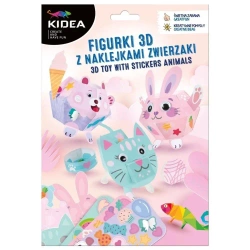 Figurki 3D z naklejkami Zwierzaki KIDEA - DERFORM