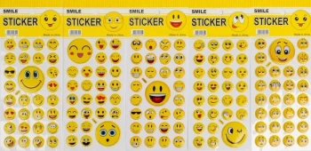 Naklejki Smile wypukłe (6szt) - Fandy