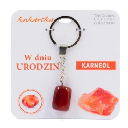 Brelok W dniu urodzin karneol - Kukartka