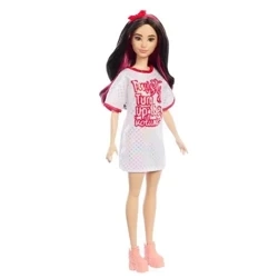 Barbie Fashionistas. Lalka Sukienka kropki HRH12 - Mattel